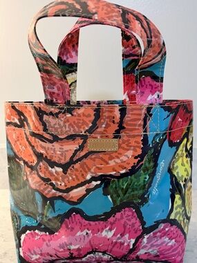 Consuela Small Floral Tote in Orange, Pink, Blue and Green
